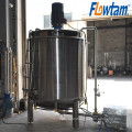 stainless steel emulsifying mixing tank with a liquid transfer pump